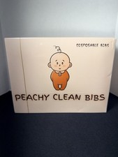 Peachy Clean Disposable Bibs 30 Count   Waterproof, Leakproof, New