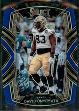 2020 Panini Select - Club Level David Onyemata #299 Blue Prizm Die-Cut (RC)