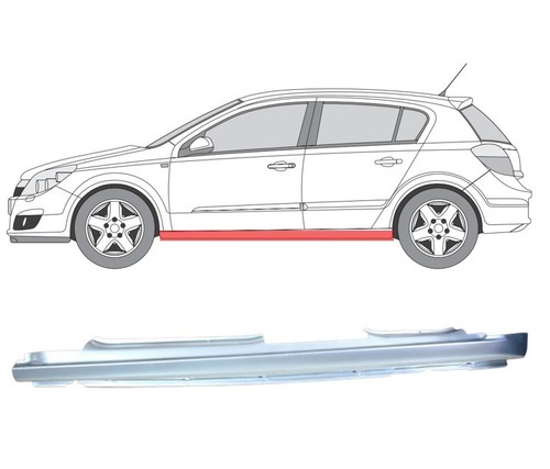 Für Opel Astra H 2004- 2014 HB 4 Tur Voll Schweller Reparaturblech/ Links - Bild 1 von 3