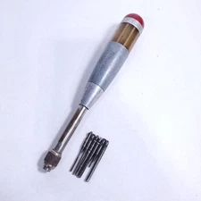 Vintage Craftsman Automatic Hand Push Drill 9" w/6 bits 4220