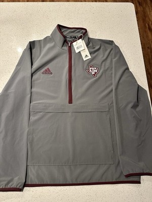 TEXAS AM AGGIES 1/4 Zip Windbreaker TEAM ISSUED  Size Men s Large