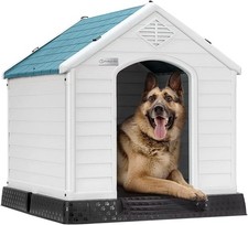 Large Dog House Outdoor Indoor,Insulated Plastic Dog House for Small Medium