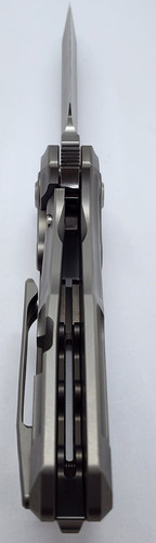 Reate Knives T1000 3.5 Inch Tanto CPM3V Blade Bead Blasted Grey Titanium Handle - Picture 9 of 12