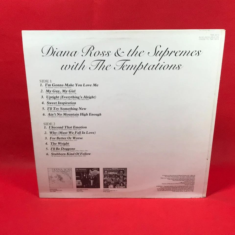 Diana Ross & The Supremes With The Temptations 1982 UK vinyl LP Pickwick - Image 2 of 4