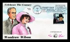 US COVER PRESIDENT WOODROW WILSON CELEBRATE CENTURY FDC PUGH HAND PAINTED