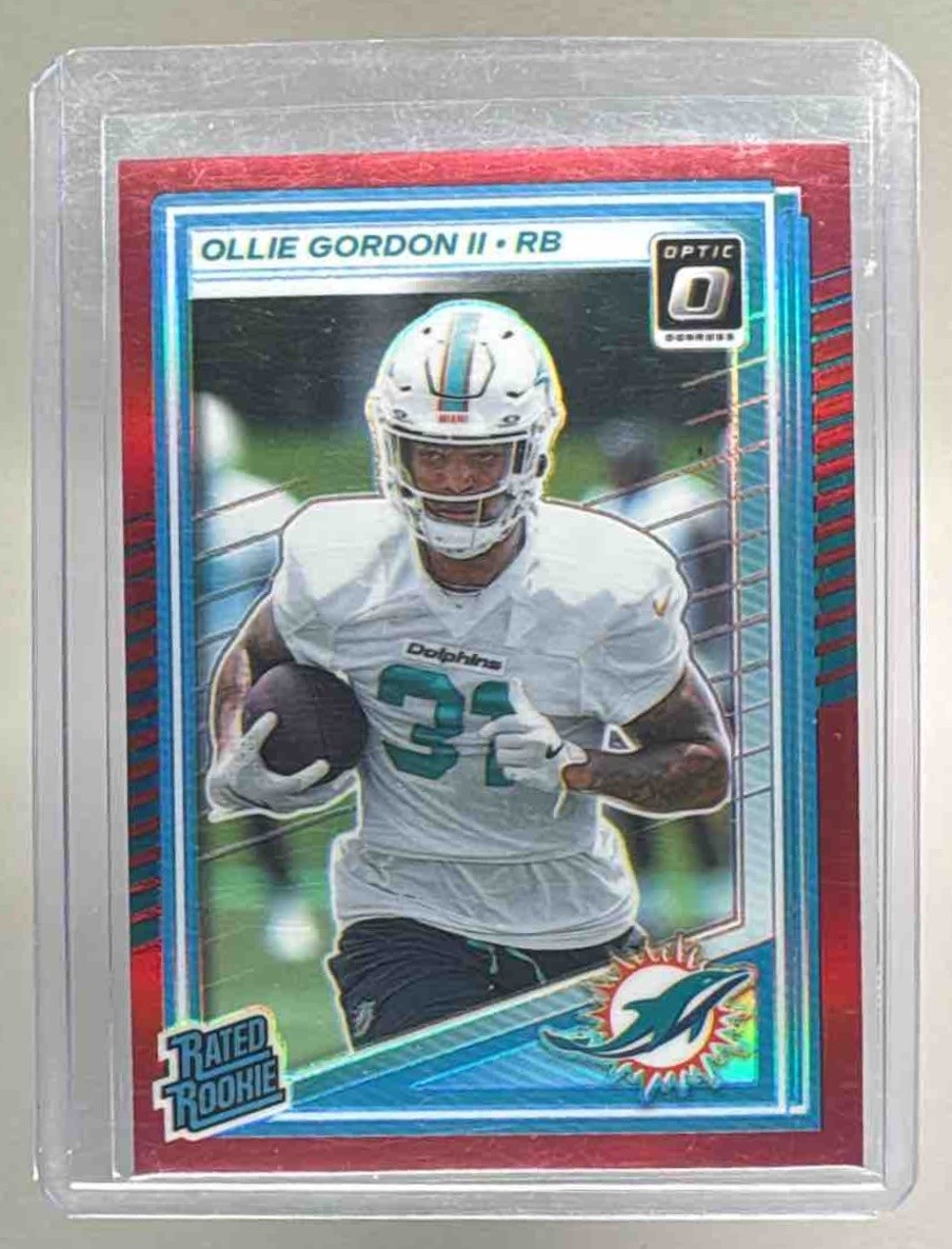 Ollie Gordon II 2025 Panini Donruss Optic #218 Red Prizm Rated Rookie /149