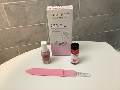 PERFECT FORMULA Collection Pink Gel Coat Flair Gel Color & Crystal Nail File