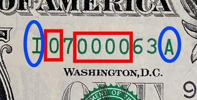 #ad Five of a Kind 0s FOUR in a ROW 0s Quad Solid Fancy Serial Number $1 Dollar Bill $10.95