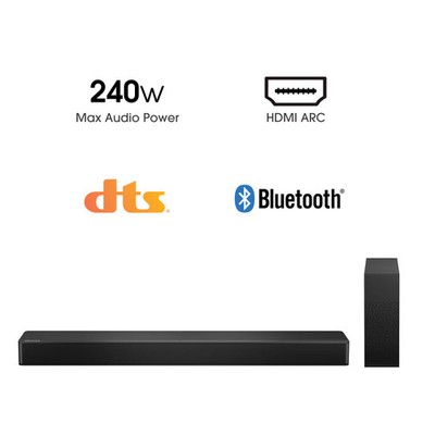 Hisense - 2.1 CH Soundbar with Wireless Subwoofer - Black | eBay