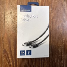Insignia 6ft 4K Ultra HD DisplayPort to HDMI Cable for Desktop Laptop projector