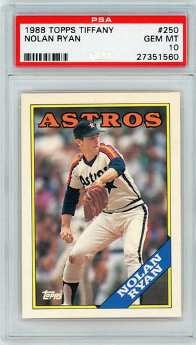 Nolan Ryan #250 1988 Topps Tiffany card