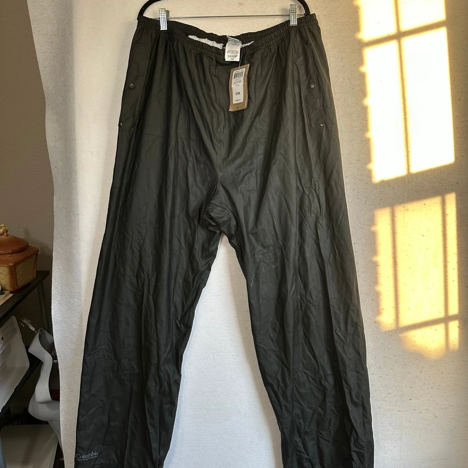 Columbia Shelter Cove Pant Mens XXL Regular Black Rain Outdoor waterproof