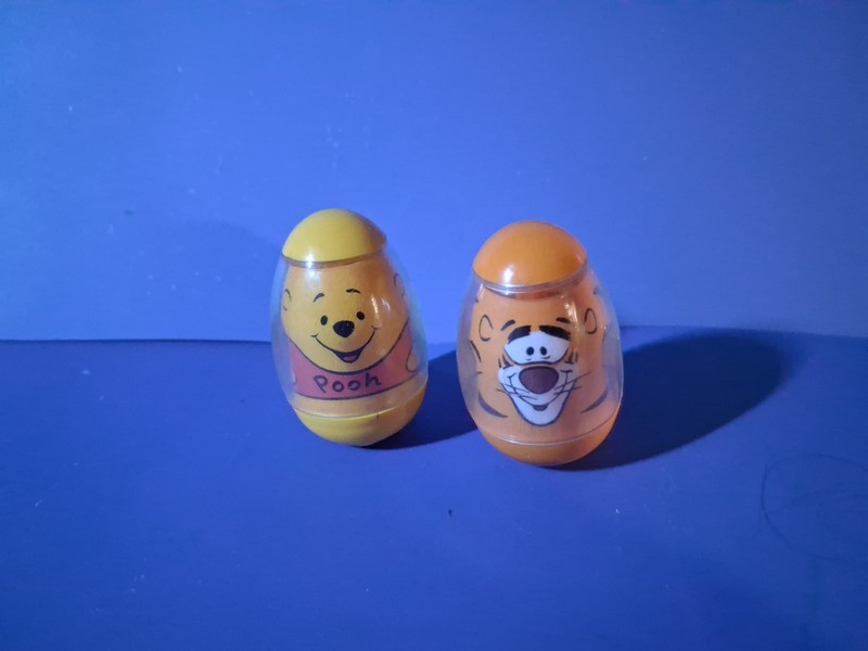 Vtg 70’s Walt Disney Weebles. Winnie the Pooh & Tigger EUC