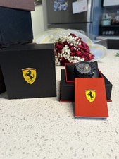 Ferrari Scuderia Quartz Chronograph Tachymeter Date Watch w/ Box Booklet