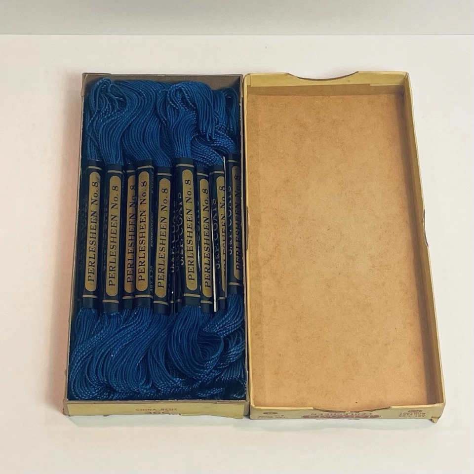 J & P Coats Vintage Perlesheen No 8  Color 366 Lot Of 20 Skeins Unused Boilfast - Image 2 of 4