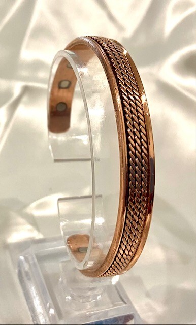 Magnetic Therapy Copper Bracelet - Women’s Braid design Natural Holistic