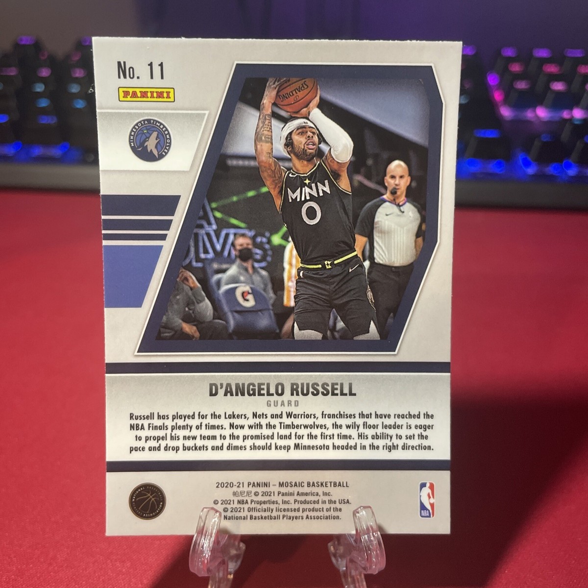 2020-21 Panini Mosaic Basketball D'Angelo Russell Will to Win Card