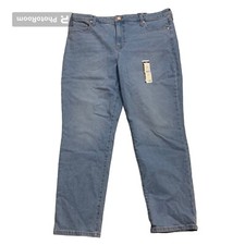Terra  Sky Womens Size Plus 18W High Rise Straight Leg Blue Jeans
