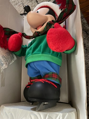 Vintage Santa's Best 22" Mickey Mouse Eislaufen animierte Urlaubsdekoration - Bild 4 von 4