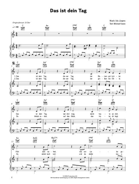 Thumbnail - Udo Jürgens - Seine Größten Erfolge -piano, Voice & Guitar Book