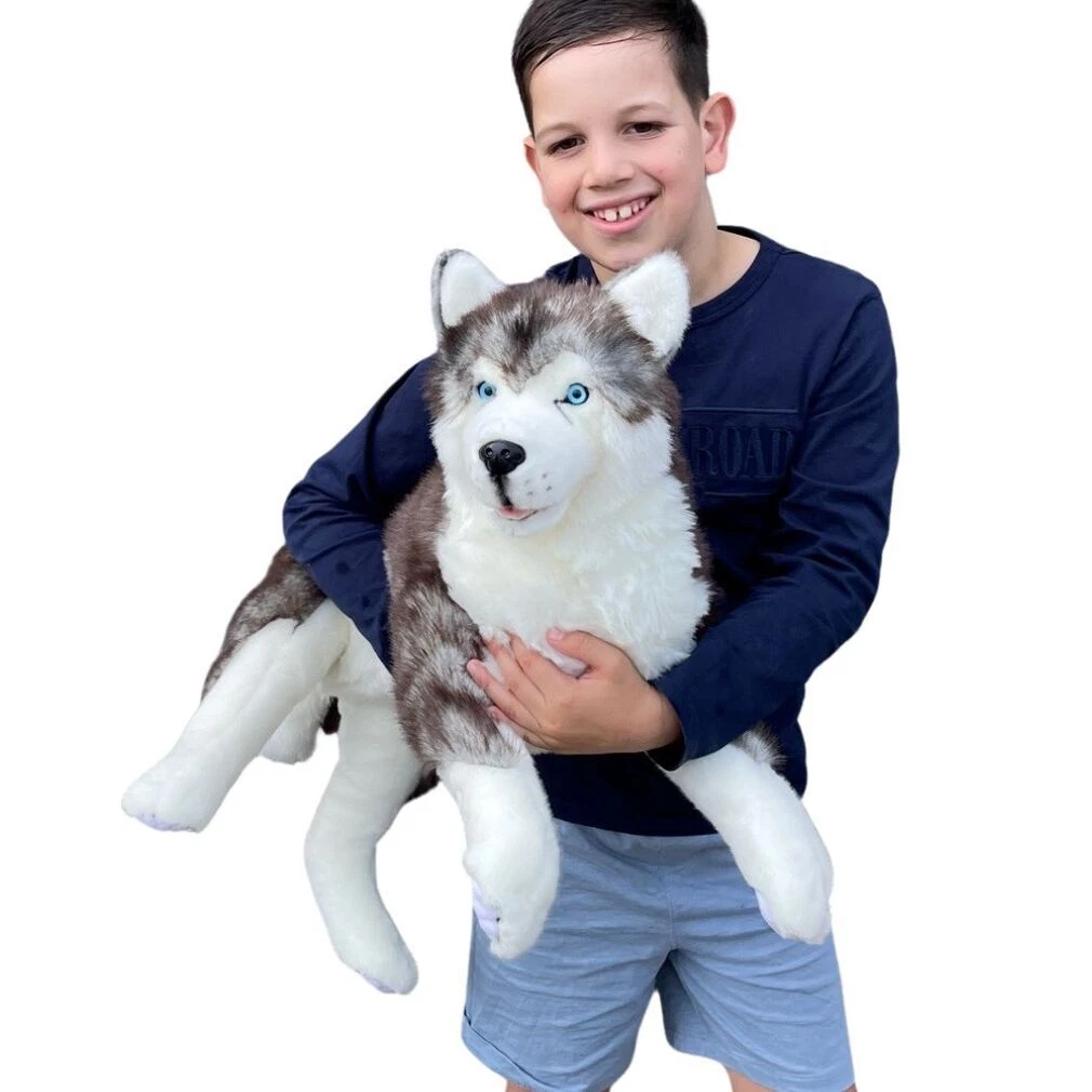 Rocco the Husky Dog Soft Plush Toy 23/59cm Extra Large Bocchetta Plush Toys