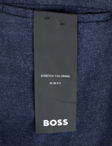 Boss Sport Coat 42 R (52 EU) Men's Navy Wool Polyester Hanry Slim Fit Blazer NWT - Picture 7 of 12