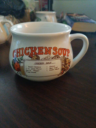 Vintage Chicken Soup Recipe Motif Mug Original