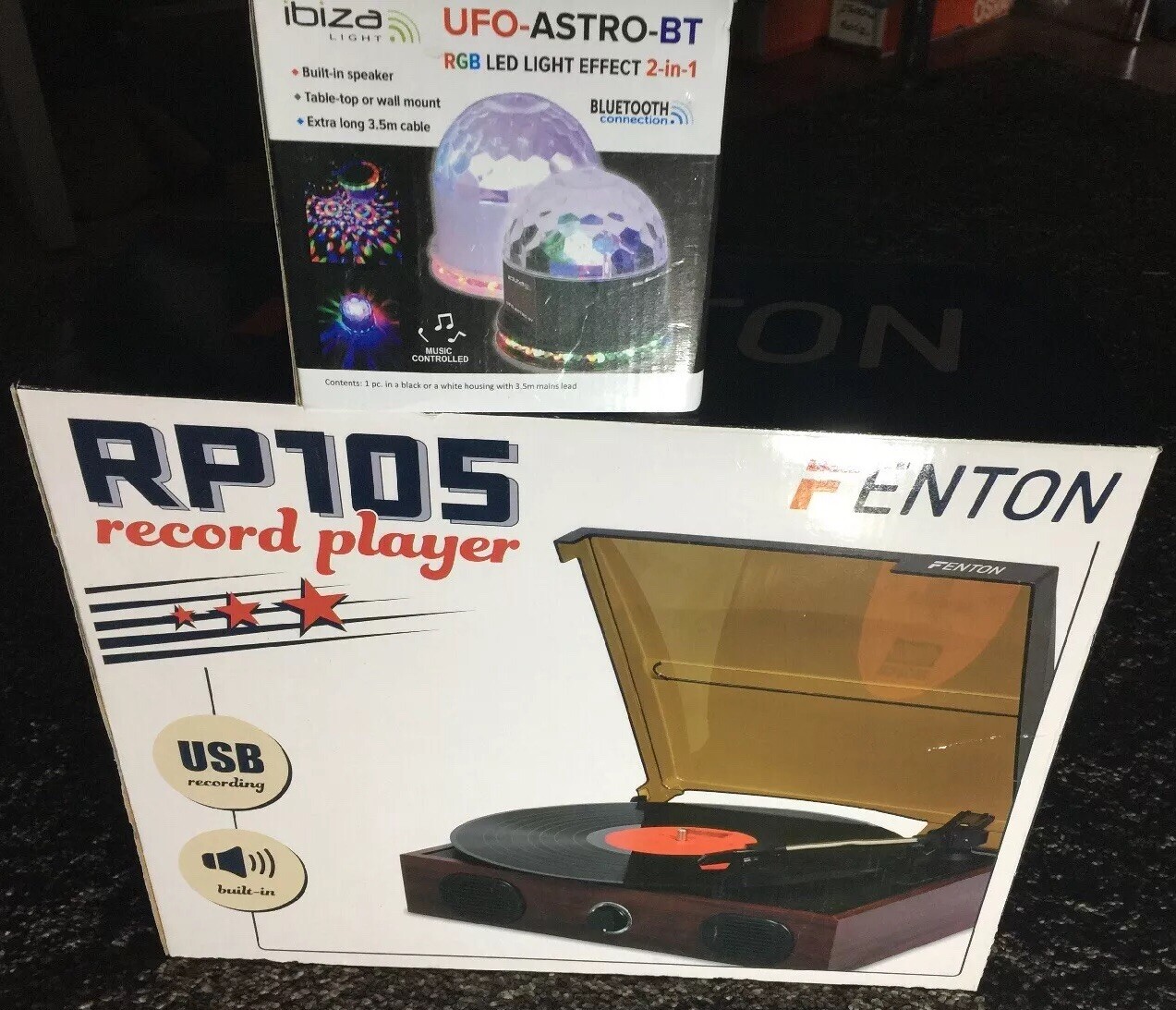 Platine vinyle USB Fenton RP105 finition bois pour numériser vos disques