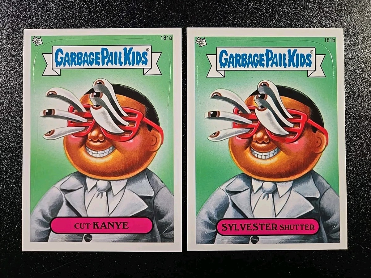 Cut Kanye West 2 Card Set Garbage Pail Kids 2013 Brand New Series