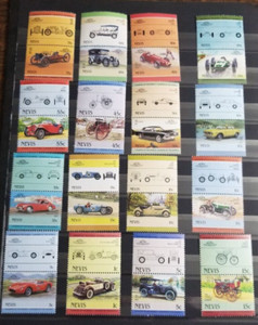 Nevis(Cars) 1984-1985 Se Tenant Pairs (Total 62 Stamps)