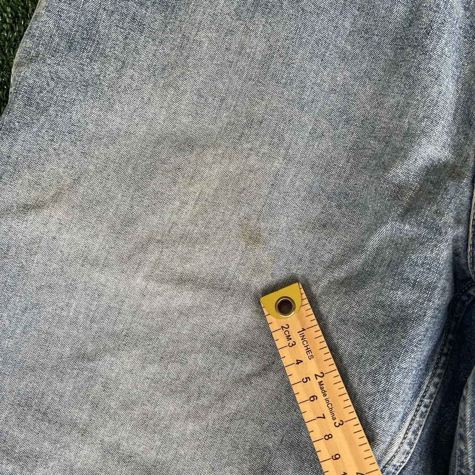 Pantalones Cortos De Colección Y2K Para Hombre Carpintero Pierna Ancha Patín Azul Denim 35x11" Estilo JNCO Foto 4 de 4