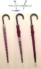 The Cup Umbrella with Crook Handle - AUTOMATIC UMBRELLA - Non Drip Case
