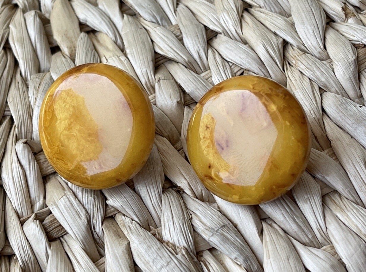 Vintage Bakelite Button Round Circle Shape clip o… - image 2