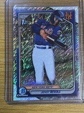 Jensy Rivas 1st Shimmer Refractor Rookie 2024 Bowman Chrome Card #BCP-251 Mets