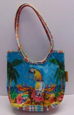 Sun and Sand Caribbean Soul Tropical Island Parrot Cloth Handbag, Carry Bag
