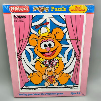 Muppet Babies Jigsaw Puzzle Fozzie Bear Wood Board Sealed 8 Pieces Muppets