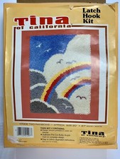 1982 Tina of California Latch Hook Kit KR305 - Two Rainbows - w/Latch Hook 