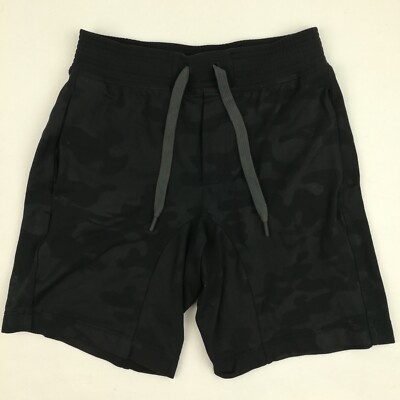 Lululemon Shorts Embossed Camo Anti Gravity Black 10'' Luon Yoga Mens Small