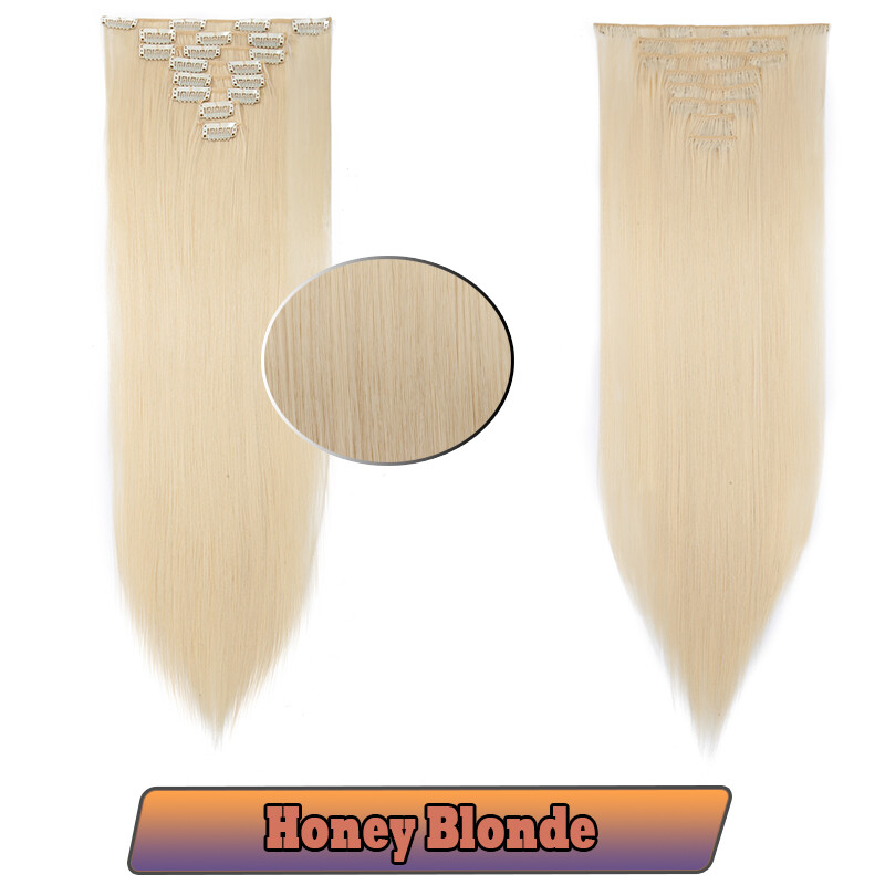 Swy Clip-in Haarverlängerung Gewellt – 56 Cm, 150 G, Kunsthaar, 7- Oder 12-teiliges Set