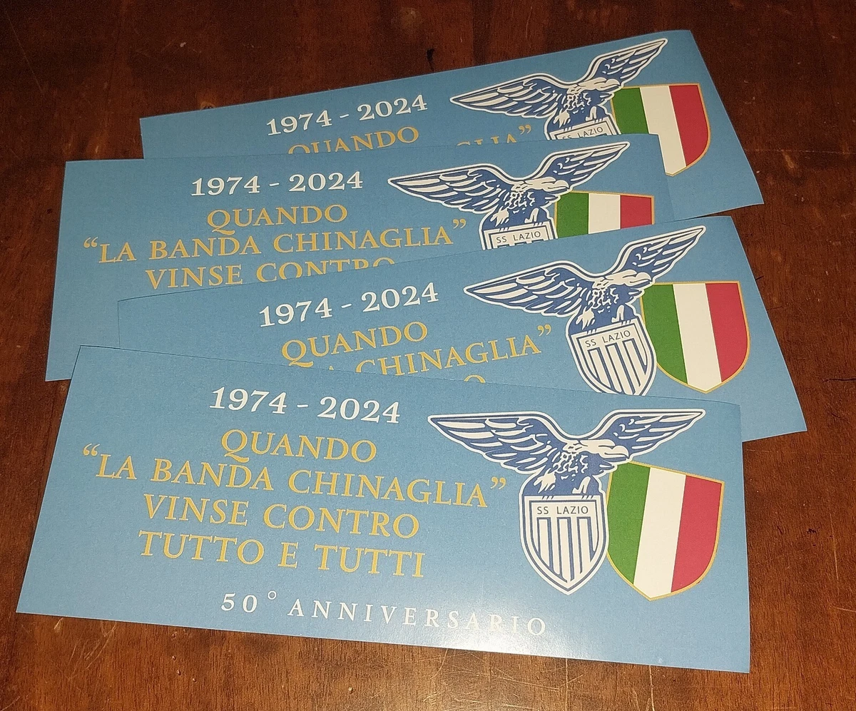 Autocollants Ultras Lazio - Lot De 4 - Chinaglia, Eagles, Curva Nord, Scudetto