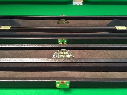 Peradon Dark Brown 1 Piece Leather Snooker Cue Cases Chesworth Cues IN STOCK !! - Picture 6 of 12