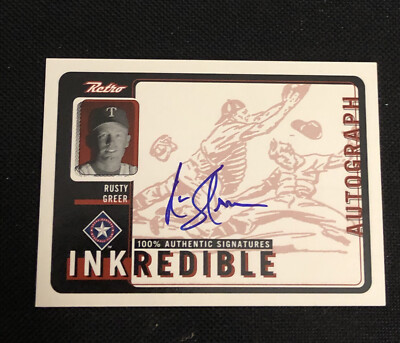 RUSTY GREER 1999 UD RETRO INKREDIBLE CERTIFIED AUTHENTIC SIGNED AUTOGRAPHED CARD