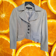 Anne Klein Light Gray Button Up Blazer Size 4