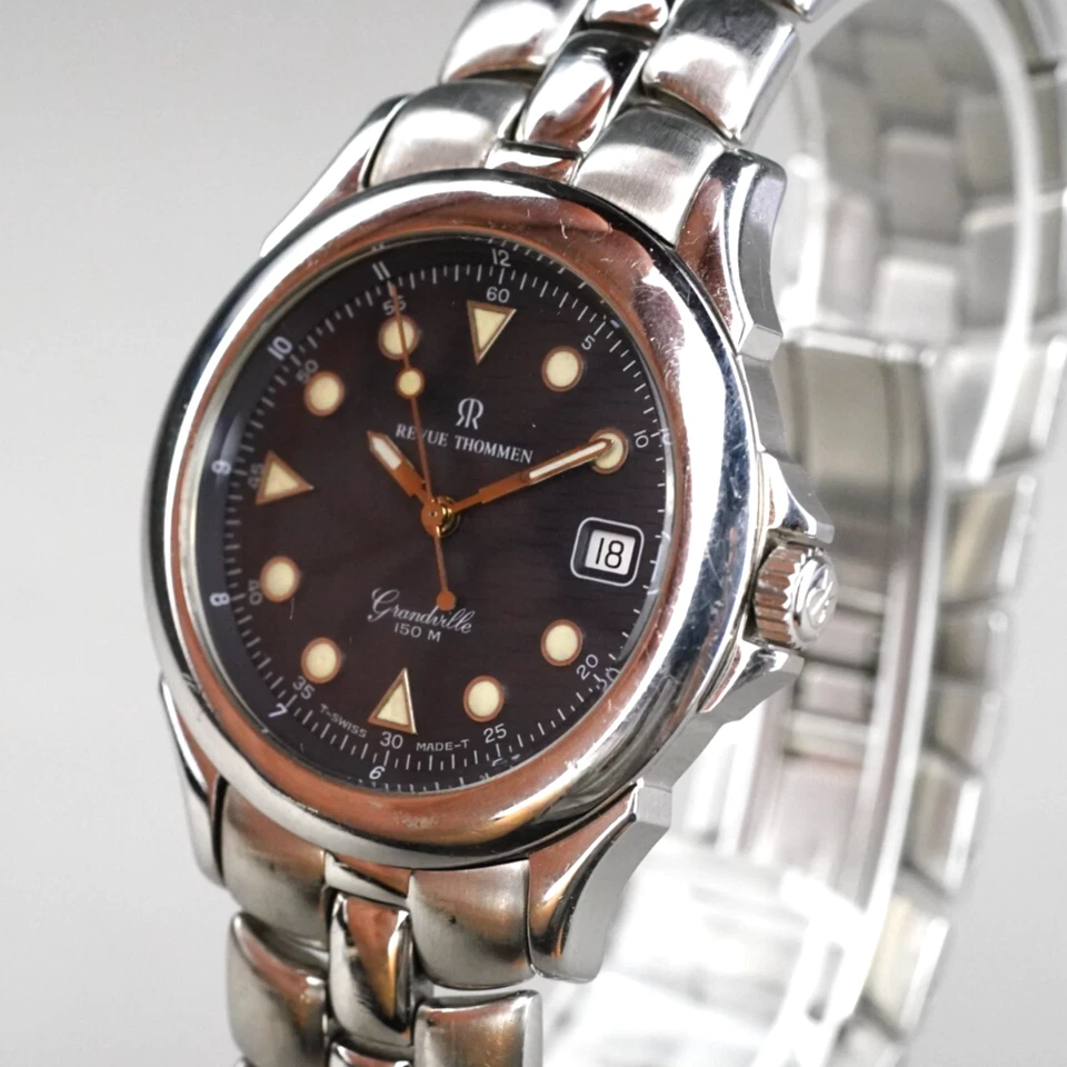 Reloj Hombre REVUE THOMMEN GRANVILLE 35mm Vintage Diver 150m Batería Nueva Foto 2 de 4