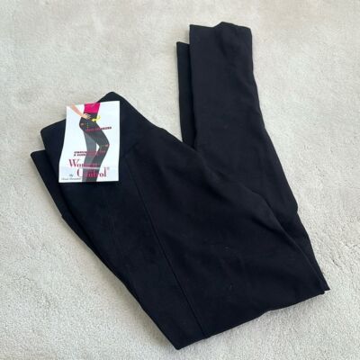 Women with Control by Renee Greenstein Black Faux Suede Pants