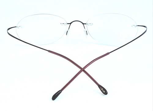 Silhouette TMA 7395 6066 Wine 19 135 Rimless Eyeglasses Frame w/cs Austria 238 - Picture 10 of 11
