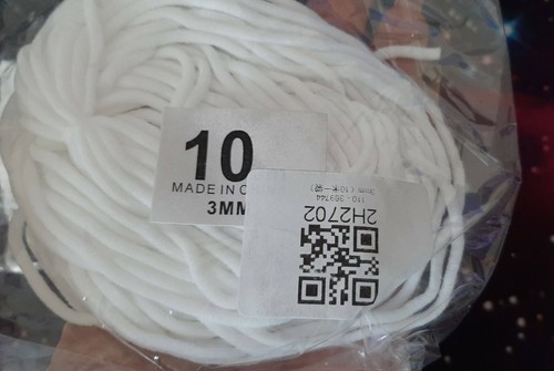 3mm Round 55 Yd (50m) Ear Hanging Elastic Cord Band Sewing Face Cover Crafts - Picture 2 of 2