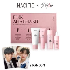 Nacific x Stray Kids Pink AHA BHA Skincare Kit + Stray Kids Photo Cards 2 PCS