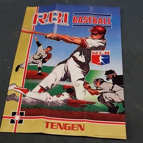 Tengen RBI Baseball NES Box, Manual & Poster Only.