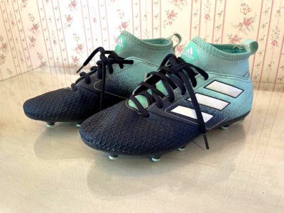 Adidas Ace 17.3 Male Junior Soccer Cleats Energy Aqua Legend Ink Blue Size 3 1/2